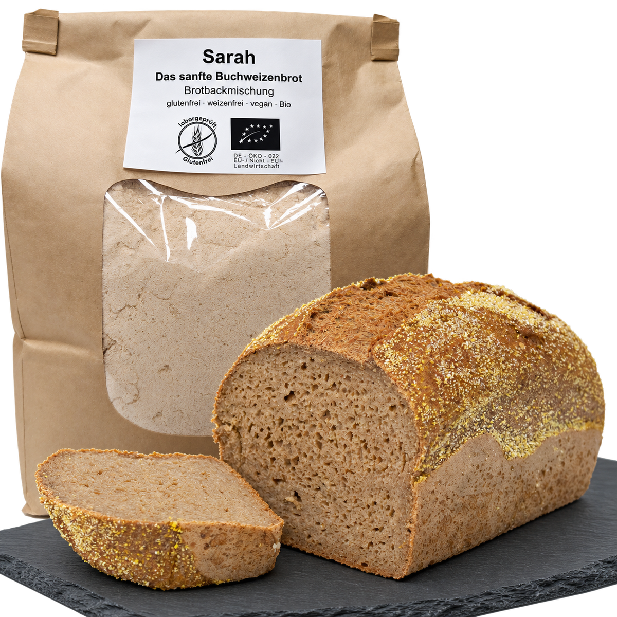 Sarah - the delicate buckwheat bread - gluten-free organic baking mix